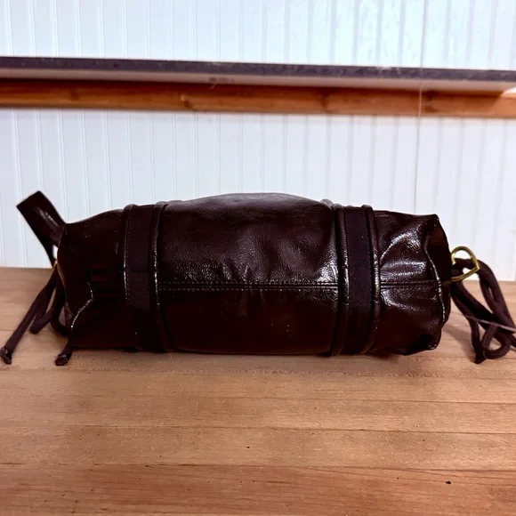 Coach Jet Black Liquid Patent Poppy Spotlight Shoulder Bag - Picture 9 of 13